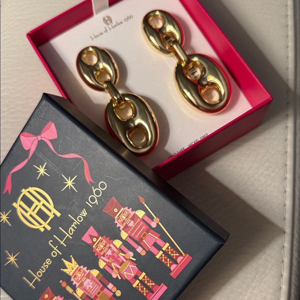 House of Harlow 1960 Gold Statement Earrings